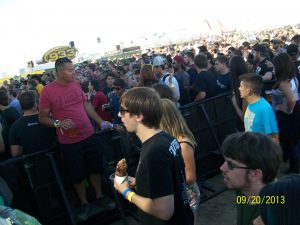 Crowd at the Riot Fest where many of the performers use Westone's In-Ear monitors.