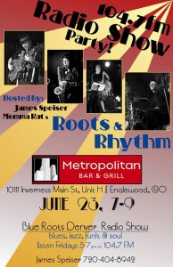 Poster for Roots and Rhythm's Live show on June 23rd.