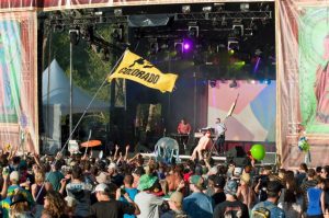 A band performs at the Vertex music festival in Buena Vista. [Jeff Jones, Special to The Denver Post]