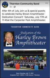 Harley Brown dedication ampitheater